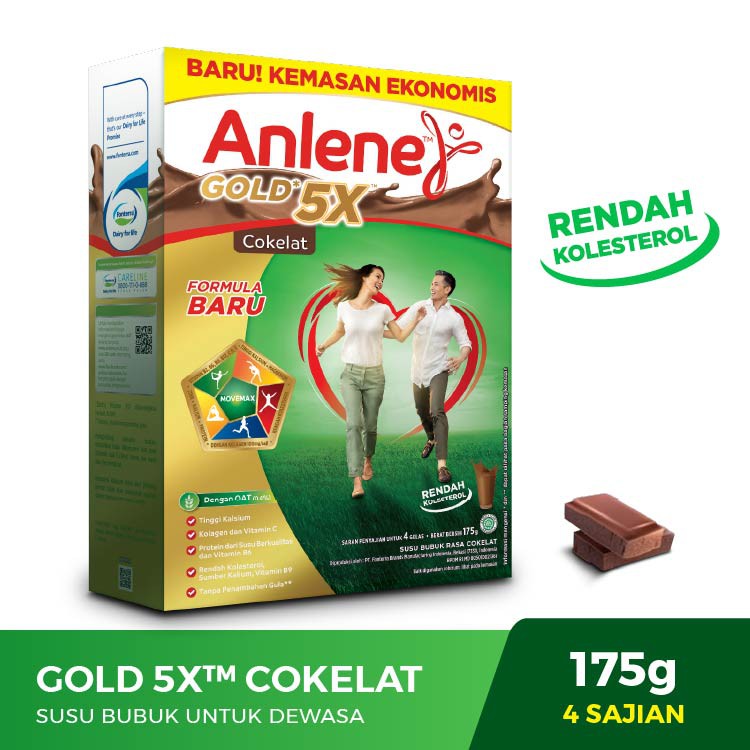 

Anlene Gold Plus Cokelat 175gr - Susu Bubuk - Nutrisi Jantung, Tulang, Sendi & Otot