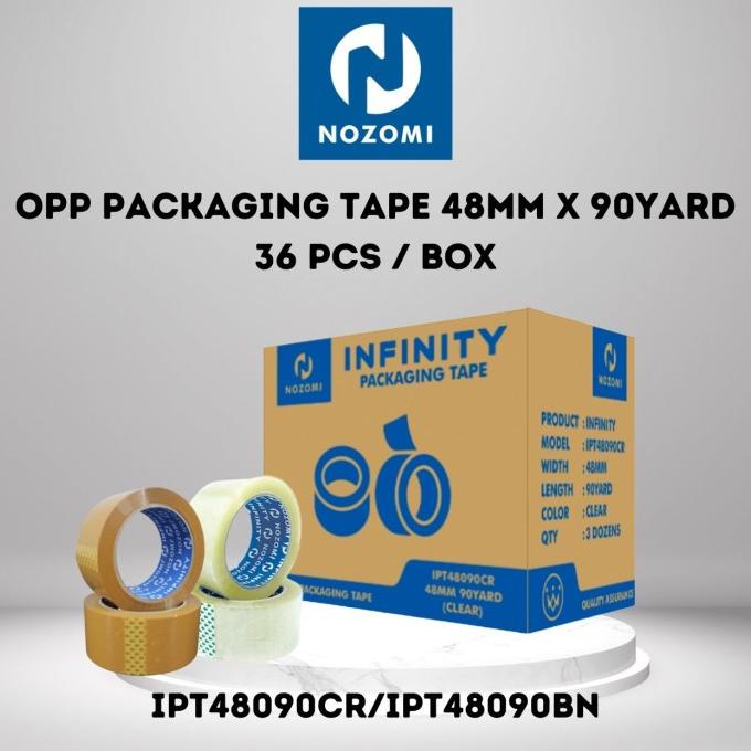 

[GROSIR] LAKBAN COKLAT NOZOMI INFINITY 48MM x 90 YARD / 36 ROLL