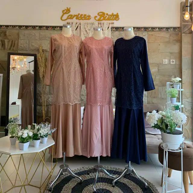 GAMIS BROKAT BRUKAT MERMAID DRESS ELENA PESTA PREMIUM XL XXL JUMBO GAMIS PESTA TERBARU / GAMIS MODER