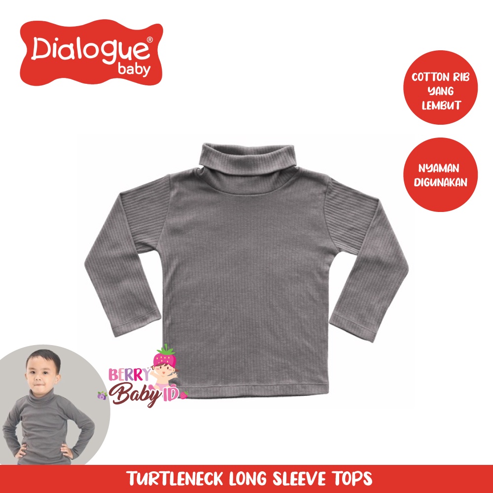 Dialogue Sweater Turtle Neck Long Sleeve Tops Baju Atasan Bayi Anak Berry Mart