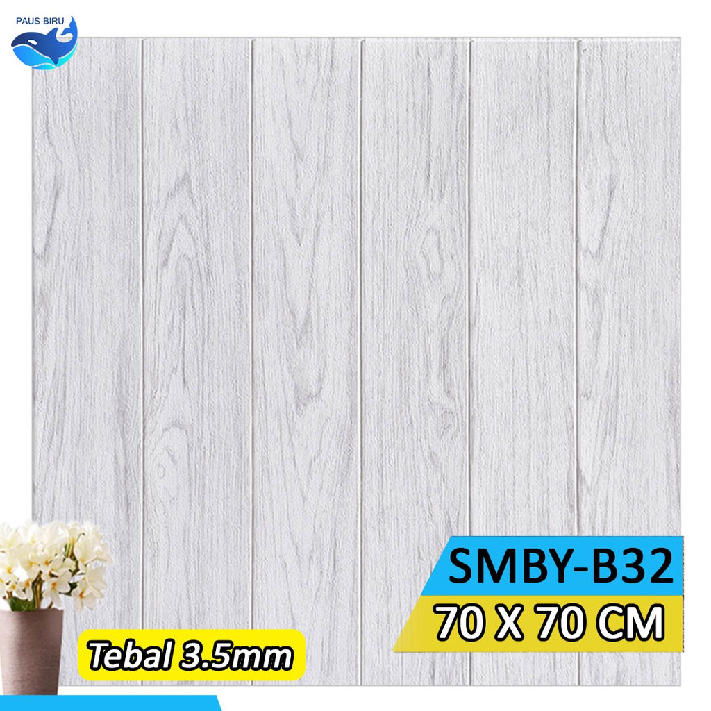 Wallpaper dinding 3d motif kayu wood wallfoam Dekorasi Kamar murah 70x70cm-KAYU 3.5 mm BY32