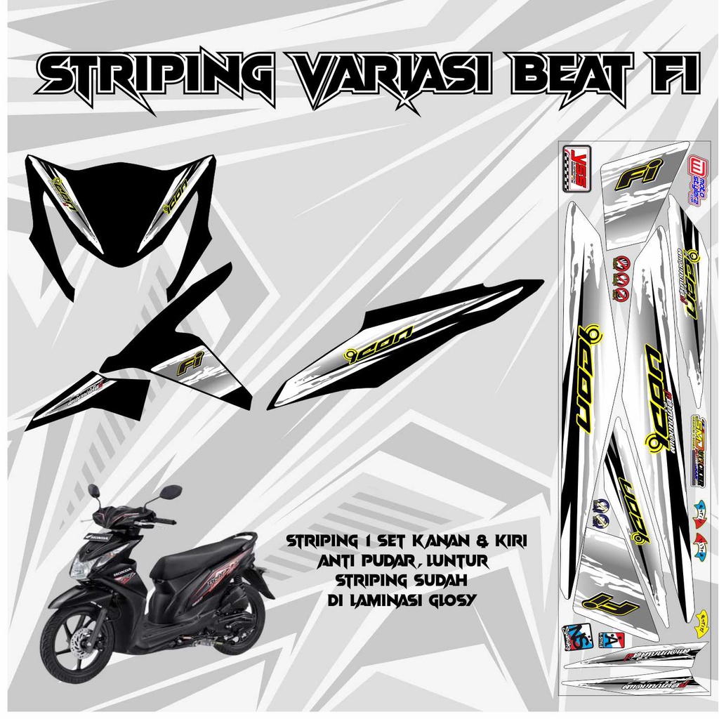 STRIPING VARIASI MOTOR BEAT FI ICON SPOT