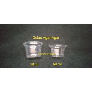 25 Cup Puding 100 Ml Gelas Plastik Kecil Plus Tutup Bahan Pp Shopee Indonesia