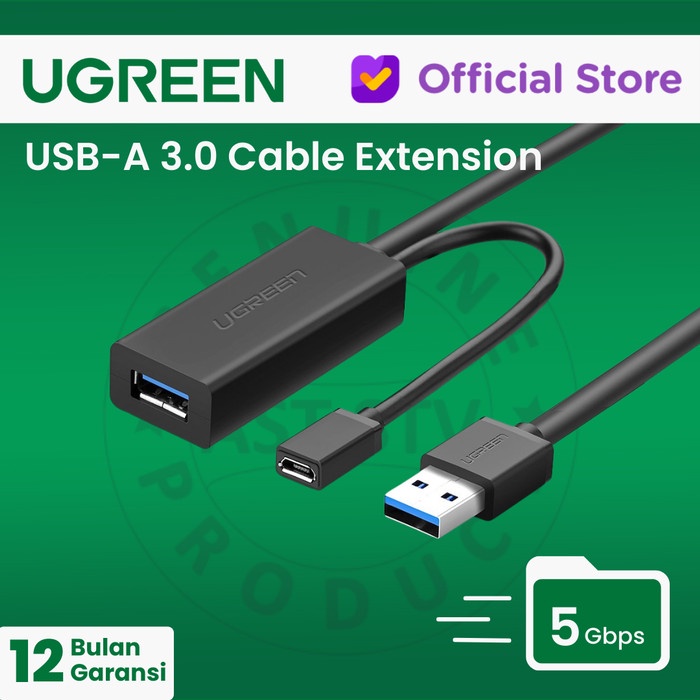 UGREEN Kabel USB 3.0 Extension 5m, 10m with repeater - US129