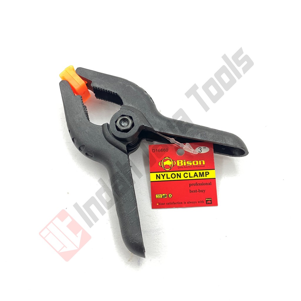 BISON Spring Clamp 2 3 4 6 Inch Nylon Penjepit Kayu Besi Klem Catok