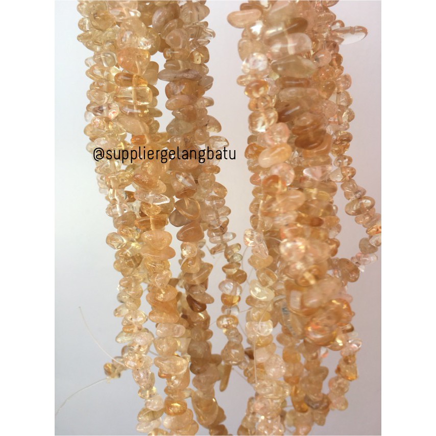 kerikil Batu alam citrine rough 1cm yellow akik serat emas citrin bahan aksesoris craft beads grosir