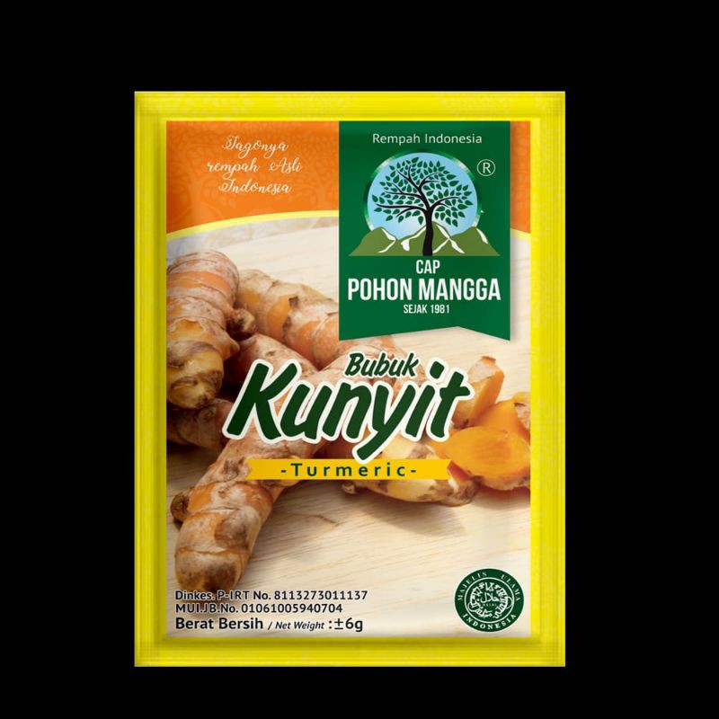 

Bumbu Kunyit Serbuk Cap Pohon Mangga 6g