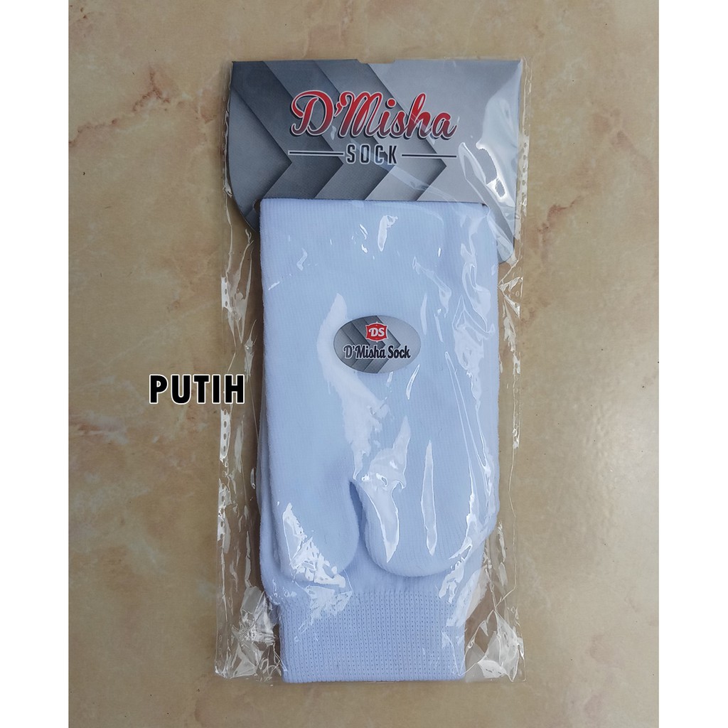Kaos Kaki Jempol Muslimah Polos Banyak Warna-Putih Plain