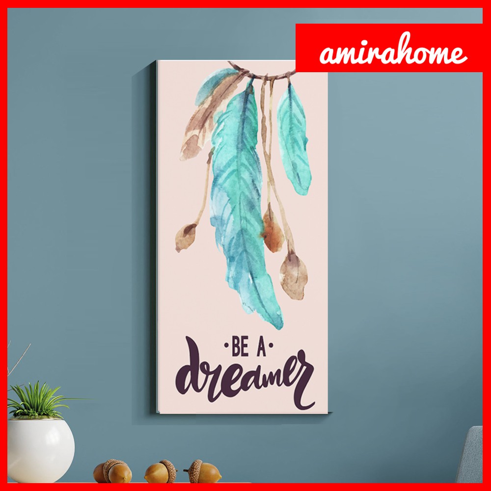 BOHO11-Wall art Hiasan Dinding Wall Decor Dekorasi Dinding Bulu Kamar Feather Poster dinding boho