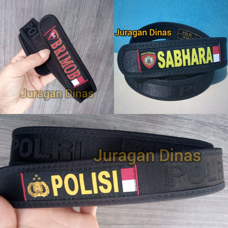 Sabuk POLISI Jatah POLRI asli original sisa pembagian perekat prepet prepetan