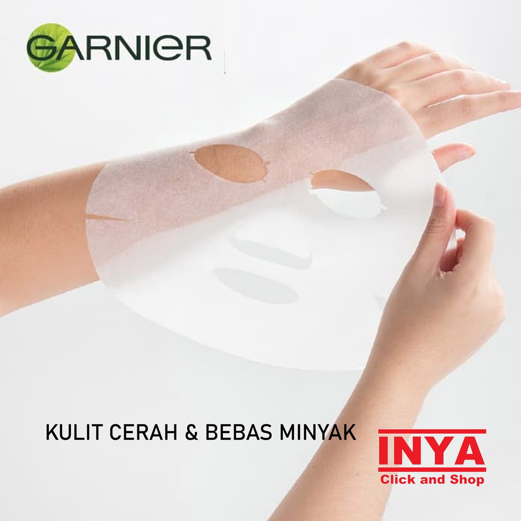 GARNIER SERUM MASK HYDRA BOMB GREEN TEA 32gr - Masker Wajah