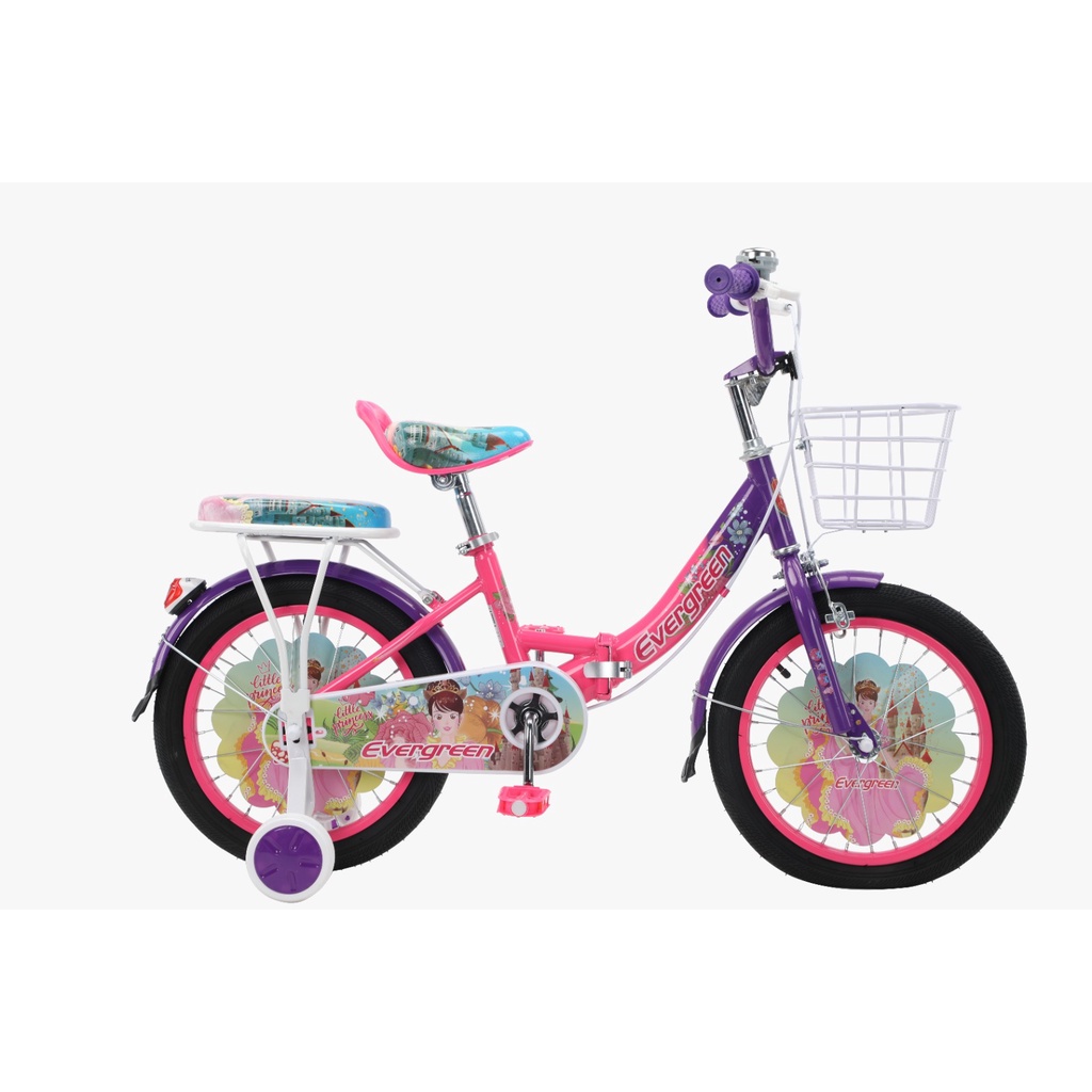 Sepeda Lipat 16 Evergreen 1 Speed 7 Speed Girl Single Speed Folding Bike Sepeda Anak Dewasa