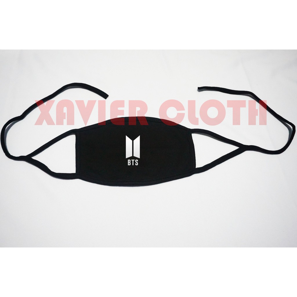 MASKER KAIN LOGO BTS KPOP KOREA WASHING MASK MASKER KAIN BTS PELINDUNG DEBU DAN VIRUS