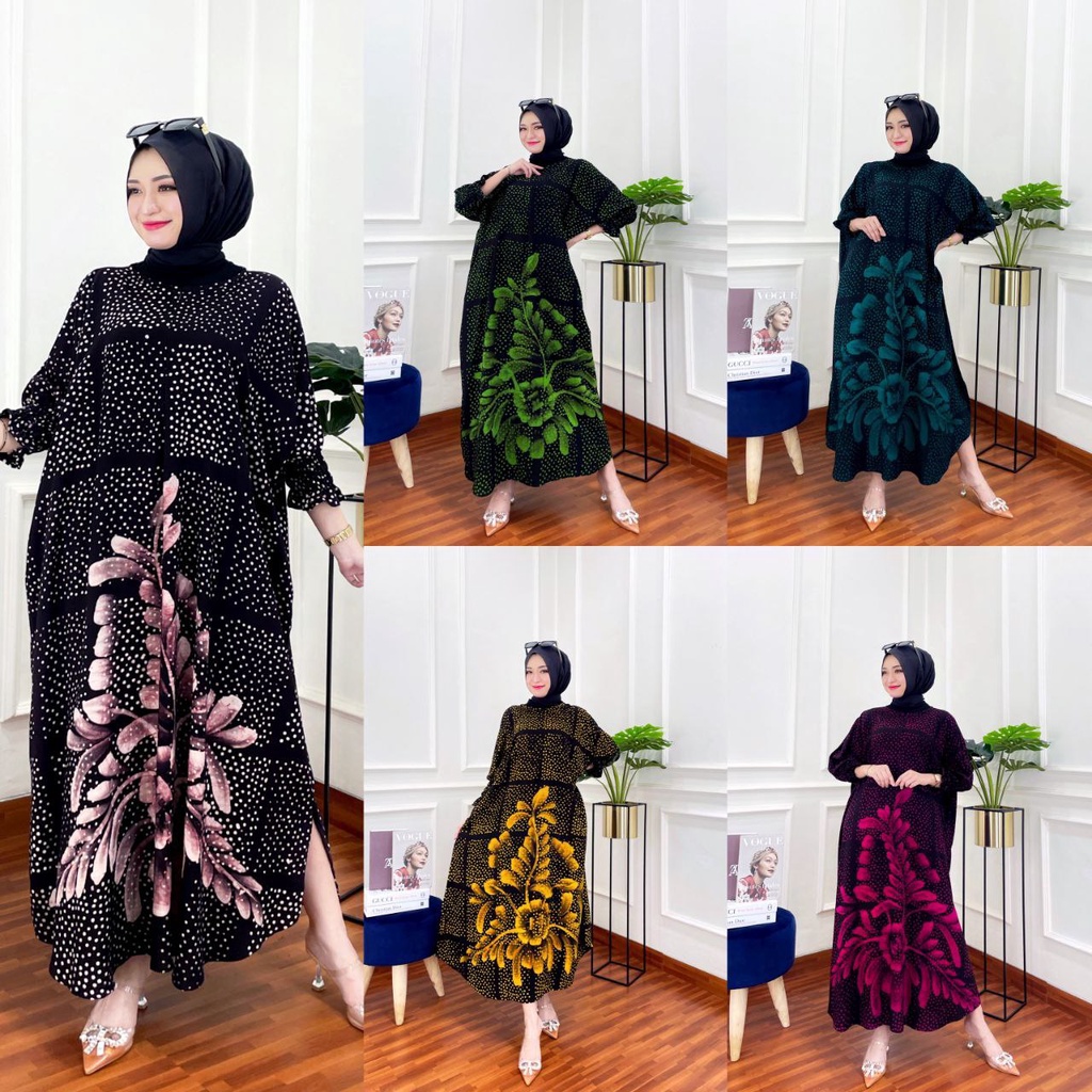 TATIA KAFTAN KEKINIAN RAYON PREMIUM JUMBO XXXXL BUSUI RESLETING DEPAN BATIK CAP PEKALONGAN