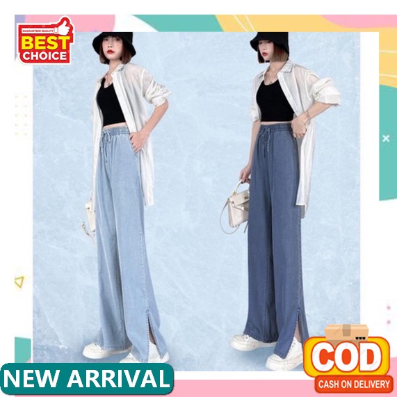 Celana Kain Wanita Import Kekinian Murah Bawahan Formal Casual Korea Basic Cewek Cod Getta Celana Ba