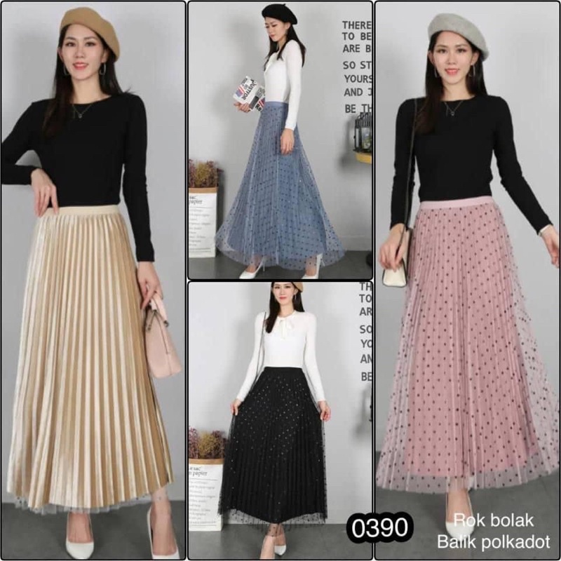 youngmoodis Lori Rok panjang bolak balik bahan silk glossy mix tulle original import mewah