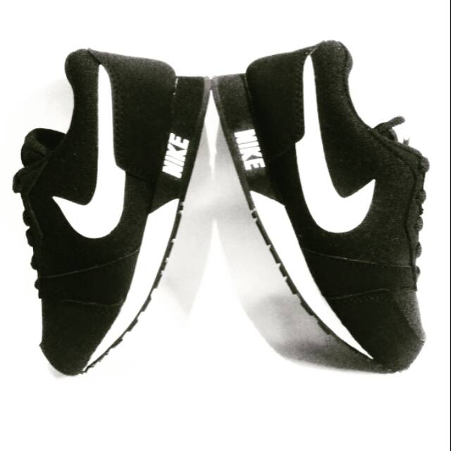 sepatu nike anak tali snekers sekolah laki perempuan tk sd smp murah hitam putih junior baru 24 37