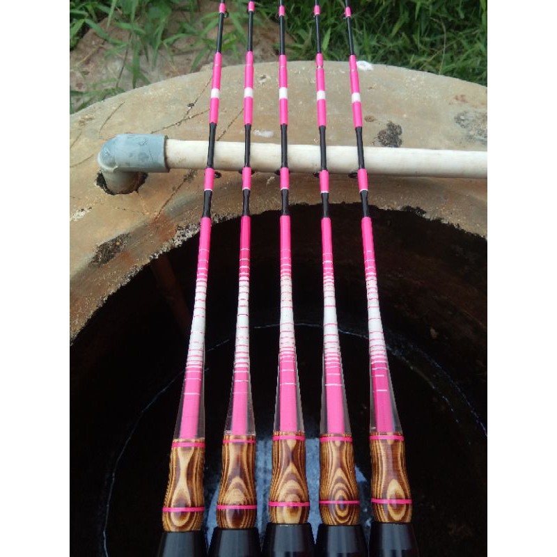 joran udang 125cm, bahan carbon solid
