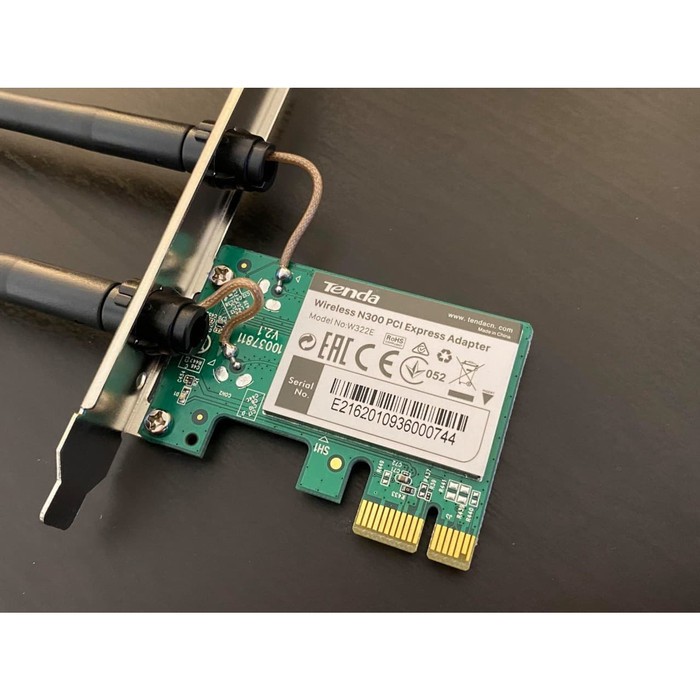 TENDA W322E PCI-E WIRELESS ADAPTER PCI EXPRESS 300MBPS DUAL ANTENA