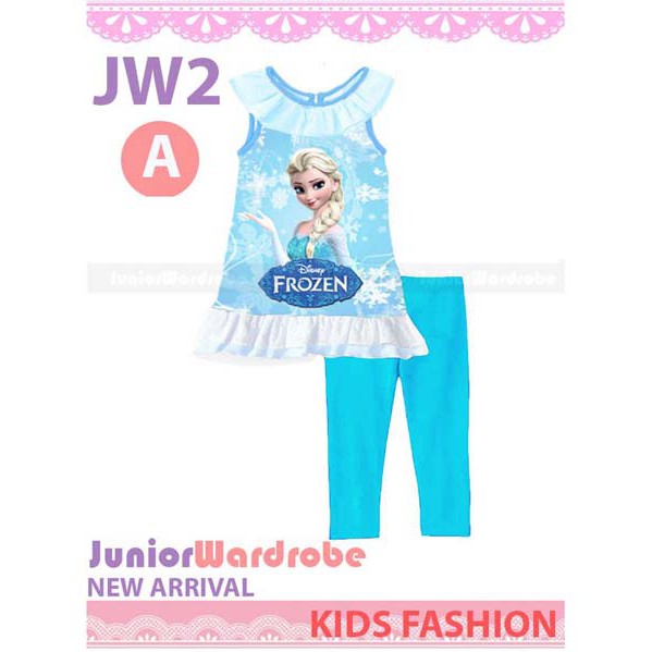 Fashion Girl JW 2 A setelan anak perempuan frozen anna elsa