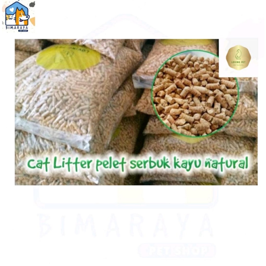 WOOD PELET ORGANIK 1 KG // PASIR KUCING LOVING PET