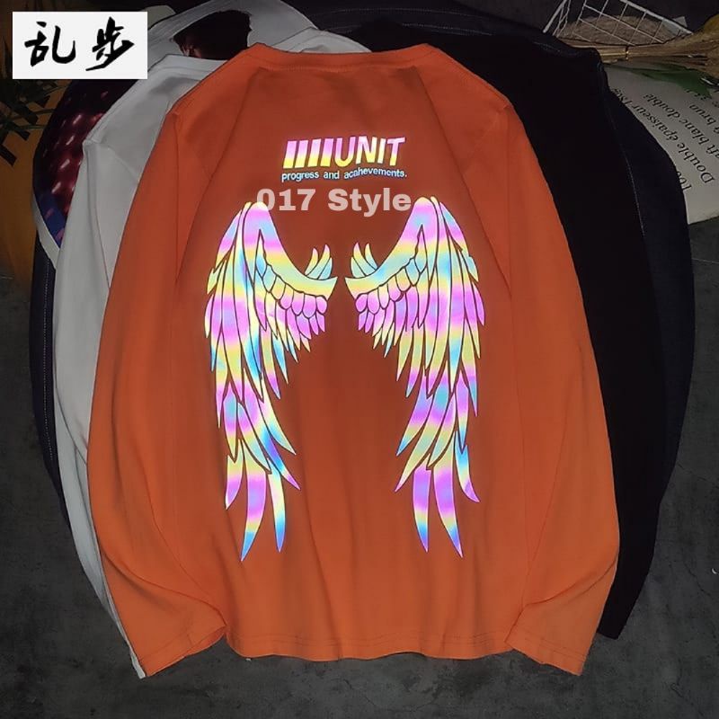 Progress Kaos Lengan Panjang Pria Wanita - Kaos Lengan Panjang Reflective - Atasan Katun Combed Leng