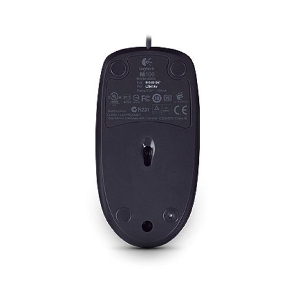 Logitech M100r Optical Mouse USB - Black