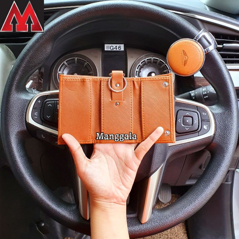 Bohobliss01 Dompet Gantungan Kunci Stnk Mobil Motor Braun Buffel Kancing