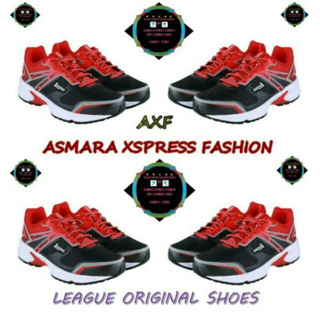 League Original Legas Warp LA Sepatu Olahraga - Nine Iron Flame Scarlet Vapor