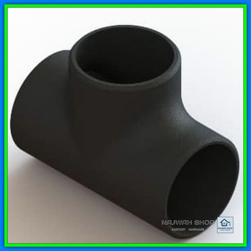 Fitting Tee 4" inch Sambungan Pipa A234 SCH 40 Las Besi Carbon Steel Welded Murah Berkualitas