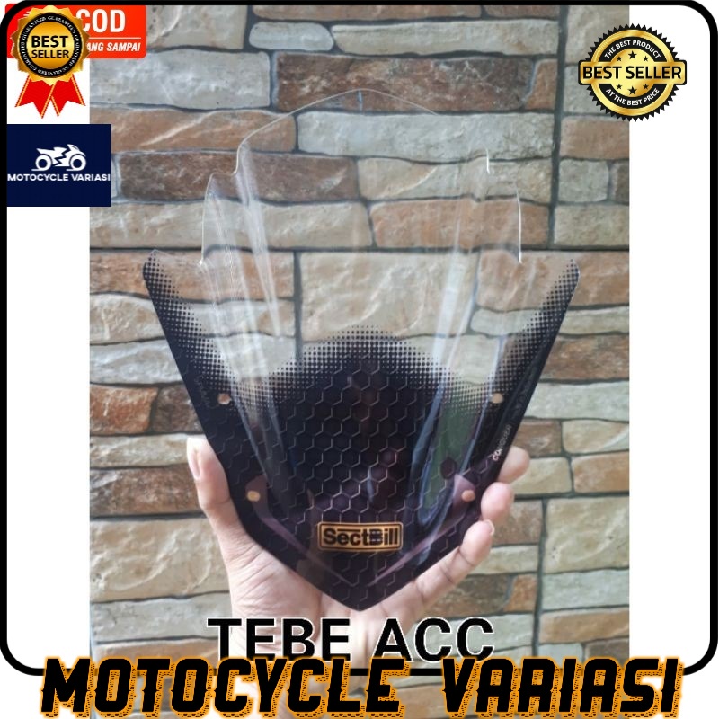 windshield visor yamaha AEROX 155 2020 sectbill gradasi carbon premium