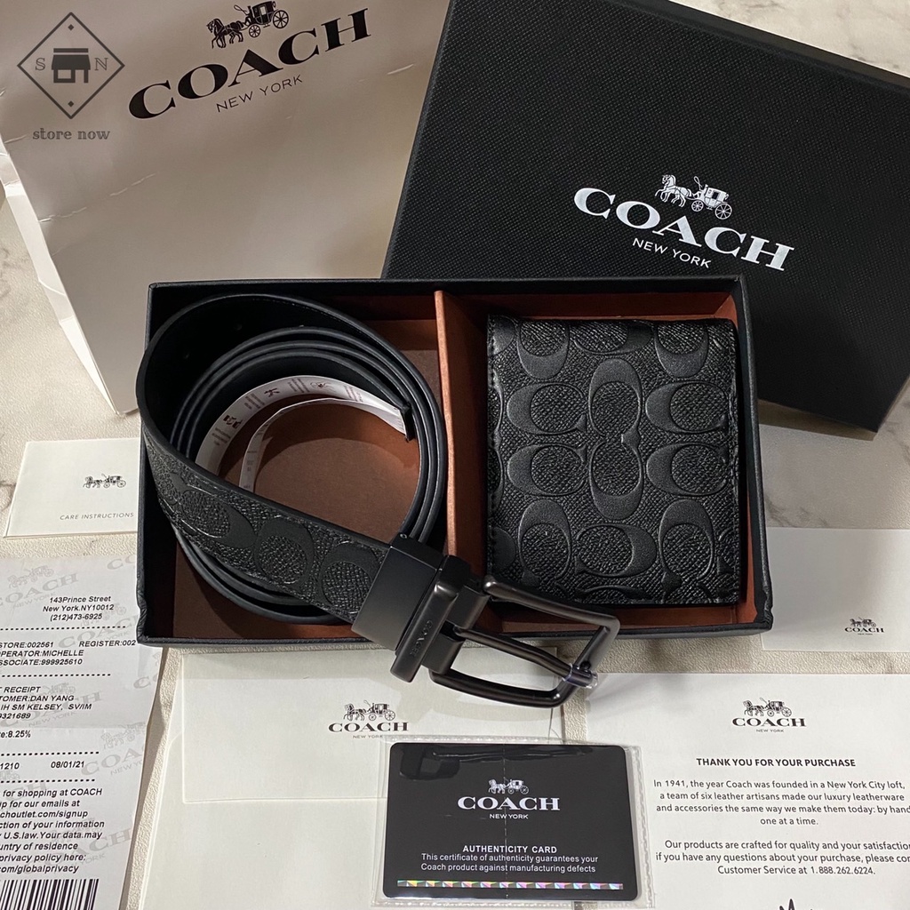 COACH WALLET BELT / COACH IKAT PINGGANG / COACH DOMPET + BELT