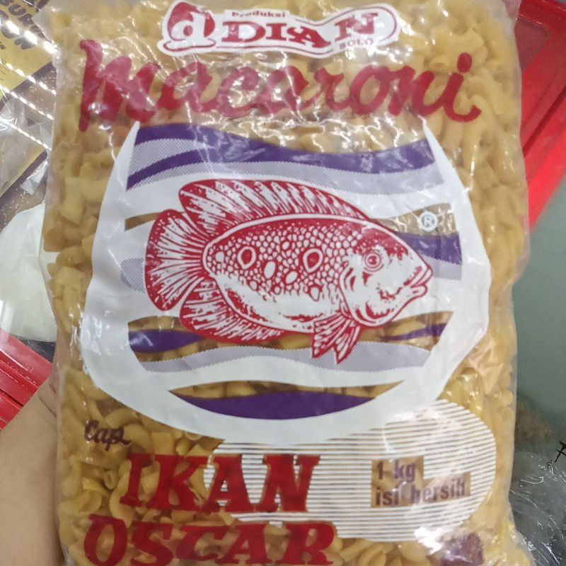 Makaroni Mentah Kuning Ikan Oscar 1 KG