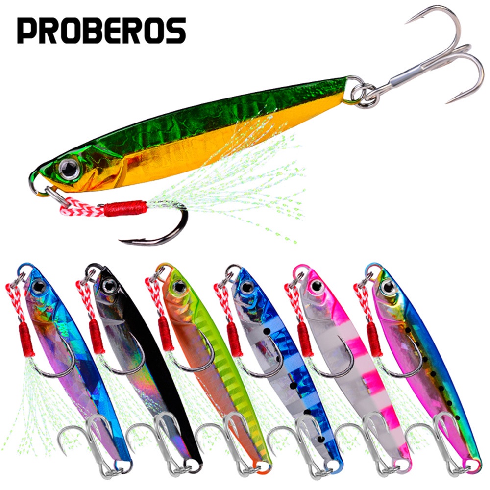 Lure Umpan Pancing Metaljig metal jig branded proberos murah jigging LF106 7G/10G/14G/17G/21G