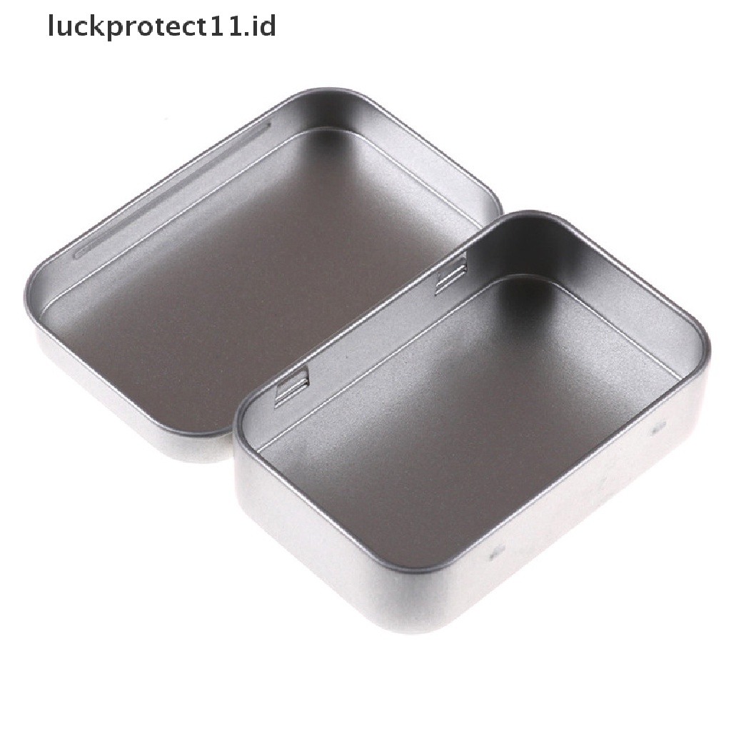 // Hg &amp; ID// 95 * 60 * 20mm Metal Tin Flip Storage Box Case Organizer Untuk Kunci Permen Koin.