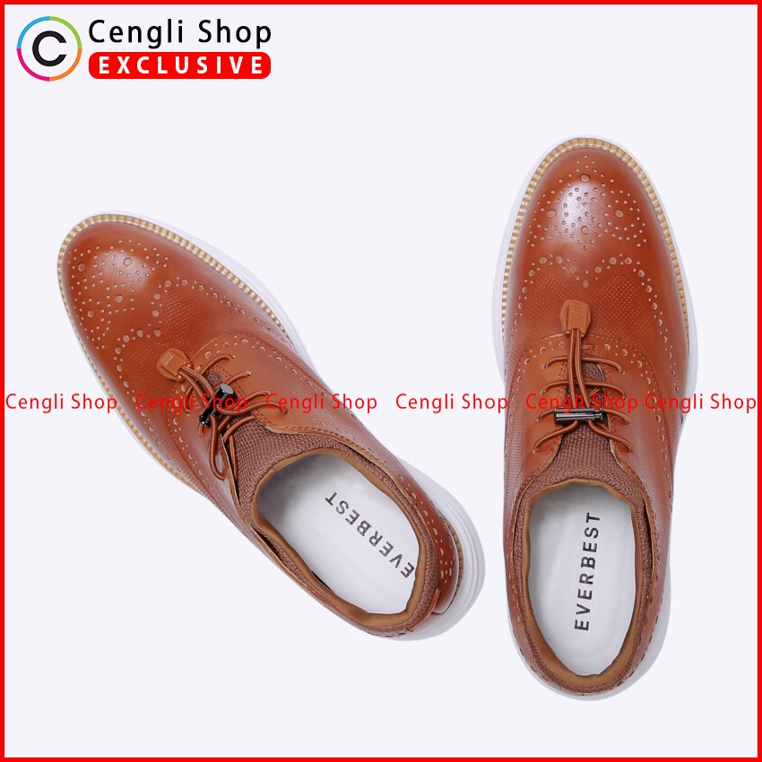 SEPATU PANTOFEL EVERBEST PRIA ORIGINAL FORMAL CASUAL KULIT COKLAT EM43