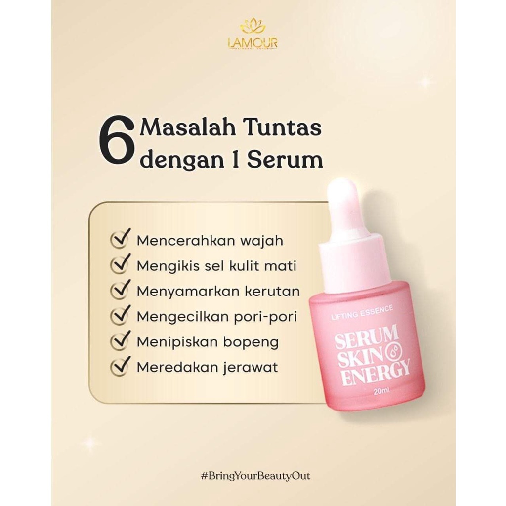 serum pemutih wajah/serum flek/serum jerawat/lamour skin energi