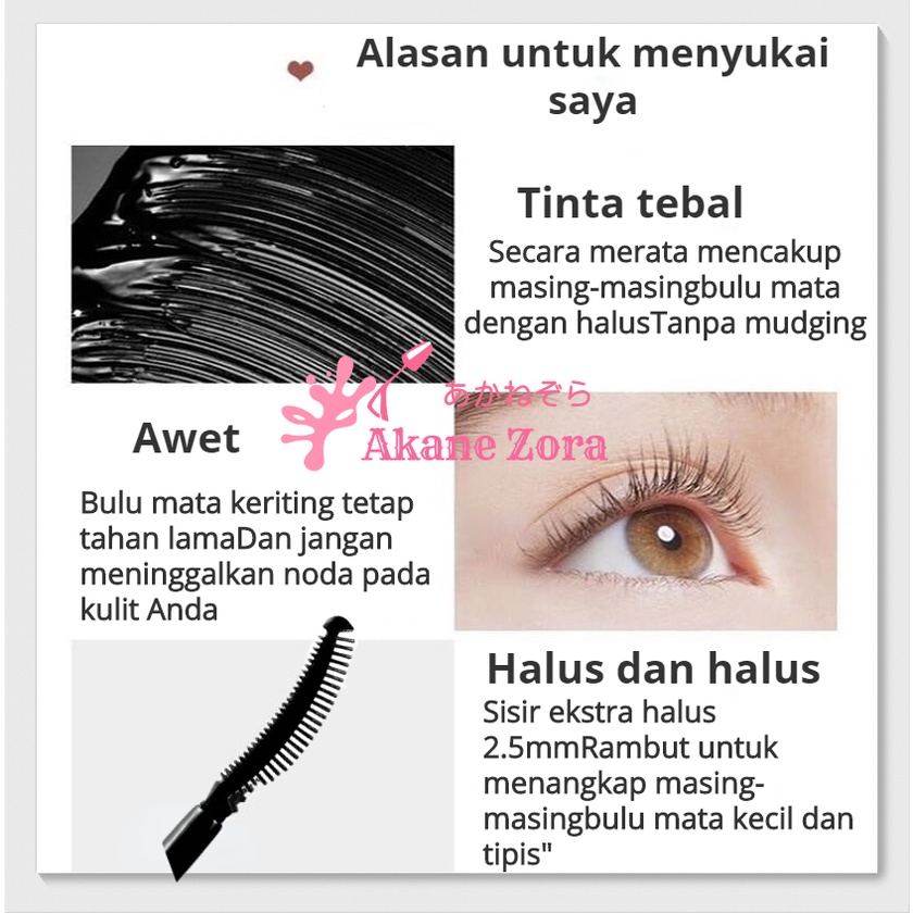 Momoda Babe Mascara Waterproof Profesional Long Lasting Gunakan Dengan Bulu Mata Palsu Perpanjang Bulu Mata Maskara