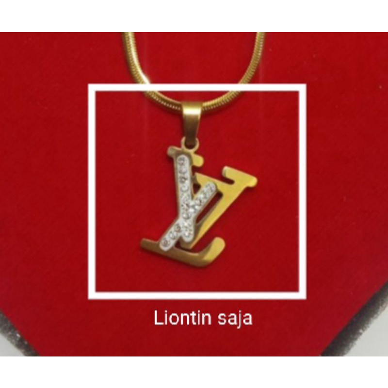 T-Liontin LV titanium dengan mata ZIRCON