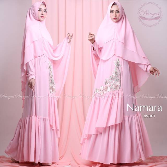 Namara vol 5 gamis syari Bungas original harga reseller