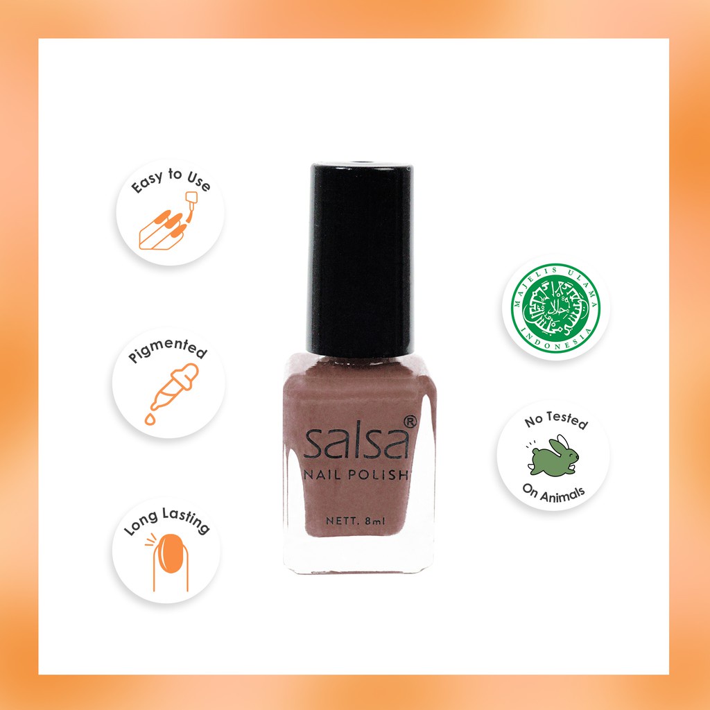 SALSA Nail Polish Nude 2 - Kutek Tahan Lama Cat Kuku Ecer BPOM