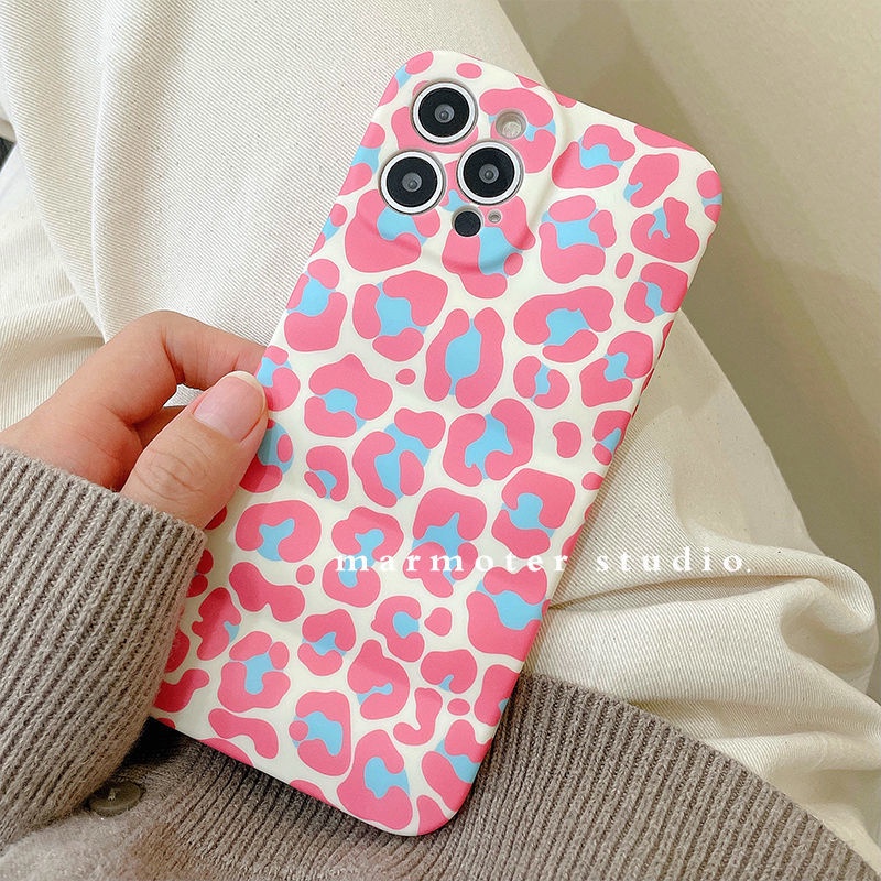 Soft Case Silikon Motif Gelombang Pink Untuk iPhone 12 13 11 Pro Max XS Max XR 7 8 Plus