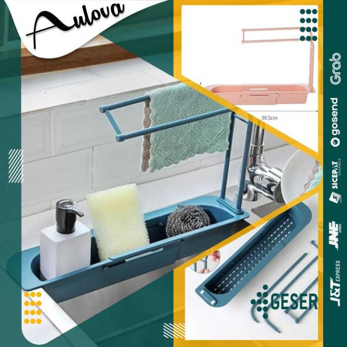 Rak Kotak Plastik Tempat Penyimpanan Spon dan Sabun Cuci Piring