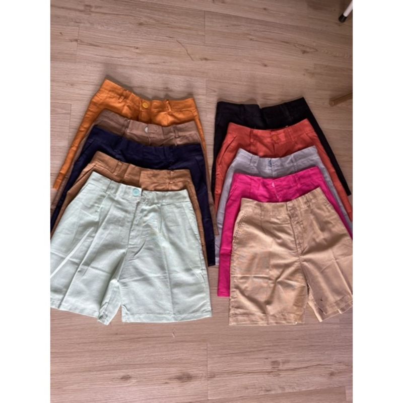 CELANA PENDEK WANITA SANTAI HOTPANTS - SHORTPANT WANITA LINEN