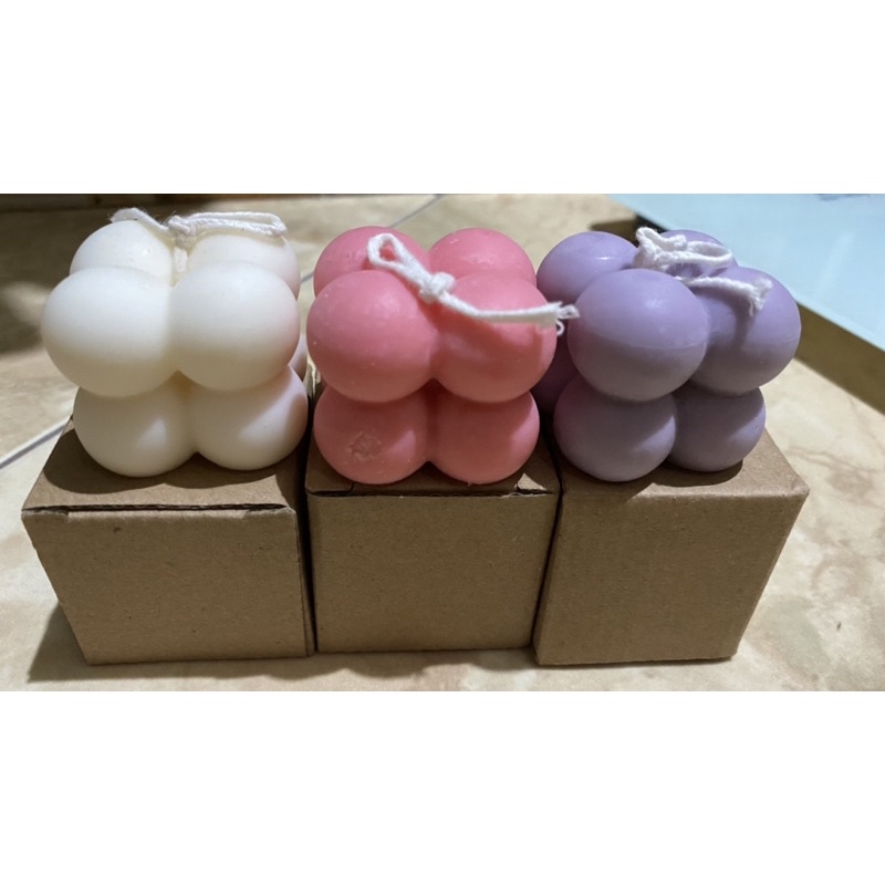 Bubble Candle Cube Korea Aesthetic | Split candle | Korean Candle / Scented Candle | Lilin Aromaterapi