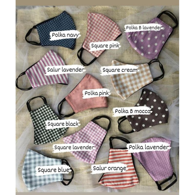 Masker kain Duckbill motif / masker duckbill / masker kain earlop / masker kain headloop  part 1 wah