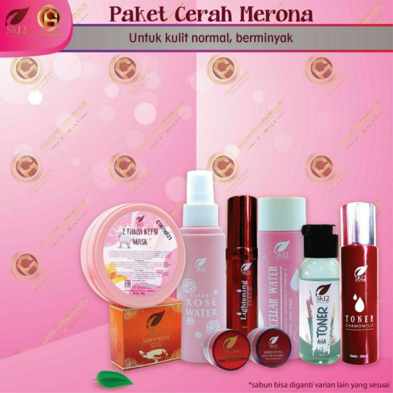 PAKET KOMPLIT CERAH MERONA/ KULIT NORMAL DAN BERMINYAK / Paket perawatan wajah original / premium / berkualitas / termurah / terbaik / bagus / bpom / saudagarsr12