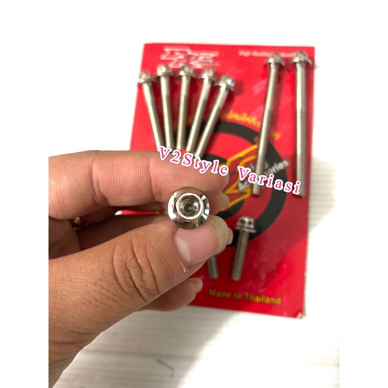 BAUT PROBOLT BLOK MESIN HONDA VARIO 125 150 BAUT BLOK KALTER CHROME BAUT CVT SET KALTER BAUT CVT VARIO CROME BAUT PROBOLT MESIN HONDA VARIO MATIC METIC PNP