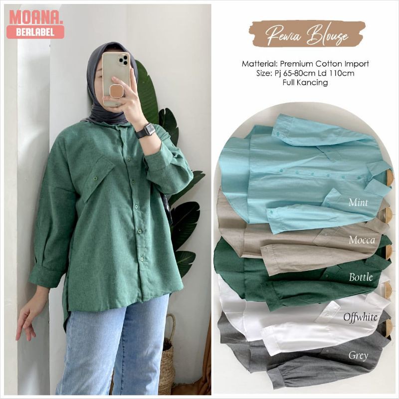 Rewia Blouse by Moana Blouse Wanita Terbaru