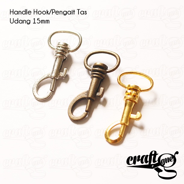 Handle Hook/Pengait Tas Udang 15mm (Pairs = 2pcs)